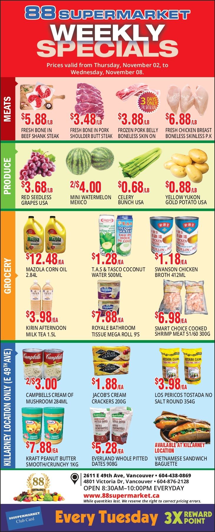 88 Supermarket Flyer November 2 to 8