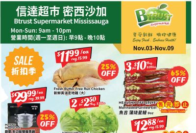Btrust Supermarket (Mississauga) Flyer November 3 to 9