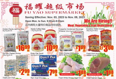 Fu Yao Supermarket Flyer November 3 to 9