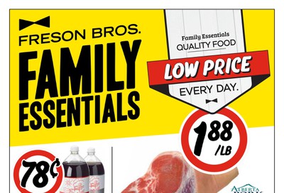 Freson Bros. Family Essentials Flyer November 1 to December 26