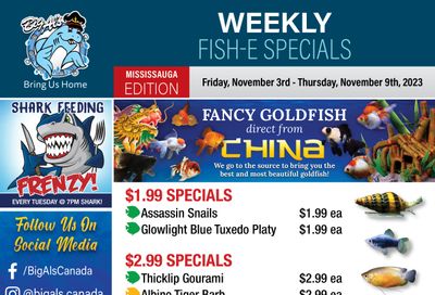 Big Al's (Mississauga) Weekly Specials November 3 to 9