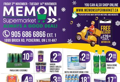 Memon Supermarket Flyer November 3 to 14