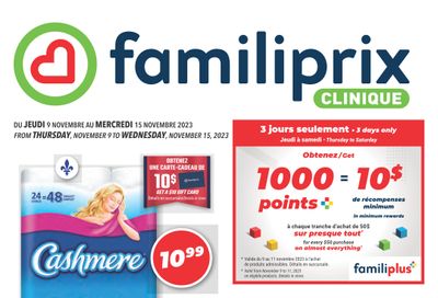 Familiprix Clinique Flyer November 9 to 15