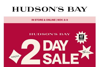 Hudson's Bay 2-Day Flyer November 8 and 9