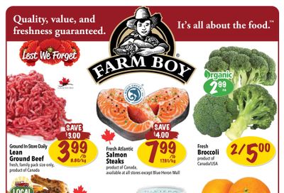 Farm Boy Flyer November 9 to 15