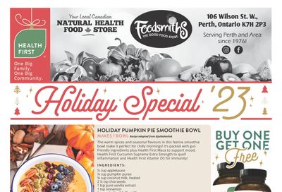 Foodsmiths Health First Flyer November 3 to 18