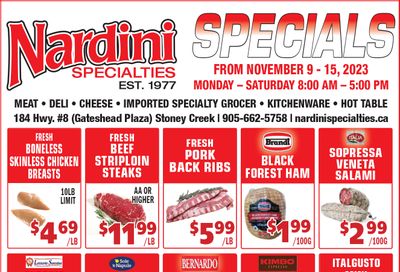 Nardini Specialties Flyer November 9 to 15