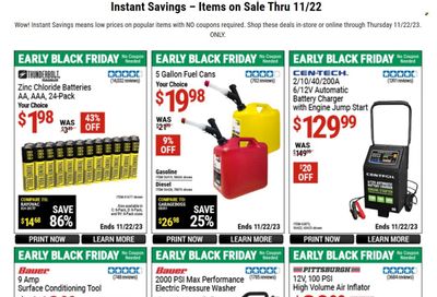 Harbor Freight Weekly Ad Flyer Specials November 7 to November 22, 2023