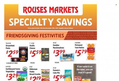 Rouses Markets (AL) Weekly Ad Flyer Specials October 25 to November 29, 2023