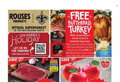 Rouses Markets (LA) Weekly Ad Flyer Specials November 1 to November 8, 2023