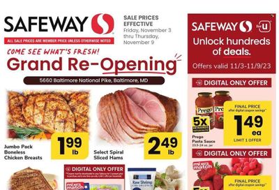 Safeway (MD) Weekly Ad Flyer Specials November 3 to November 9, 2023