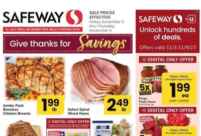 Safeway (MD) Weekly Ad Flyer Specials November 3 to November 9, 2023