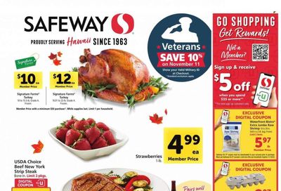 Safeway (HI) Weekly Ad Flyer Specials November 8 to November 14, 2023