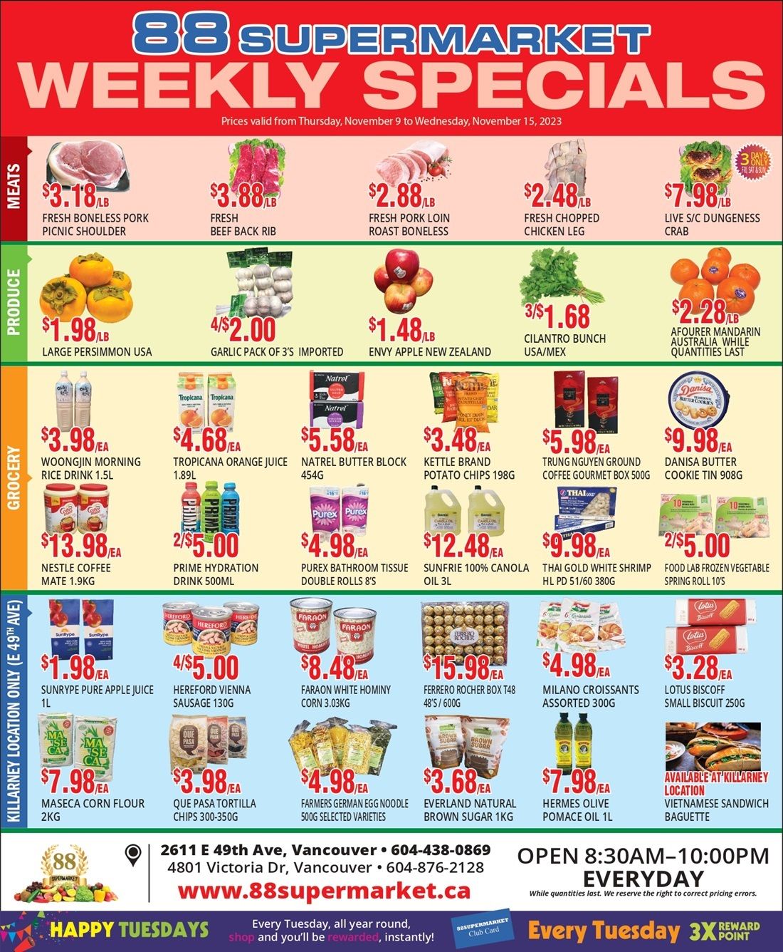 88 Supermarket Flyer November 9 to 15