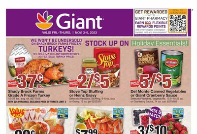Giant Food (DE, MD, VA) Weekly Ad Flyer Specials November 3 to November 9, 2023