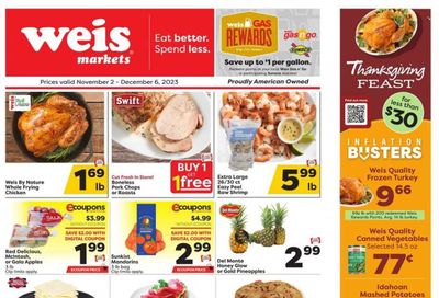 Weis (MD, NY, PA) Weekly Ad Flyer Specials November 2 to December 6, 2023