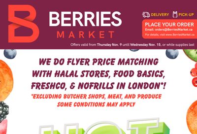 Berries Market Flyer November 9 to 15