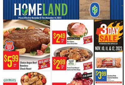 Homeland (OK, TX) Weekly Ad Flyer Specials November 8 to November 14, 2023