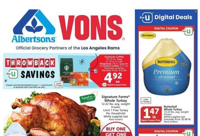 Vons (CA) Weekly Ad Flyer Specials November 8 to November 14, 2023