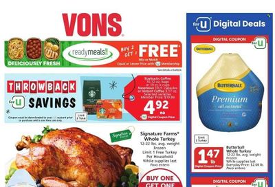 Vons (CA) Weekly Ad Flyer Specials November 8 to November 14, 2023