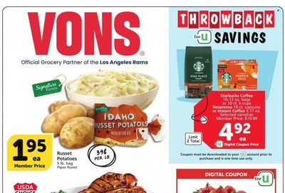 Vons (CA) Weekly Ad Flyer Specials November 8 to November 14, 2023