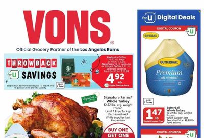 Vons (CA) Weekly Ad Flyer Specials November 8 to November 14, 2023