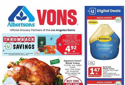 Vons (CA) Weekly Ad Flyer Specials November 8 to November 14, 2023