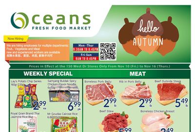 Oceans Fresh Food Market (West Dr., Brampton) Flyer November 10 to 16