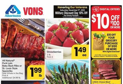 Vons (NV) Weekly Ad Flyer Specials November 8 to November 14, 2023