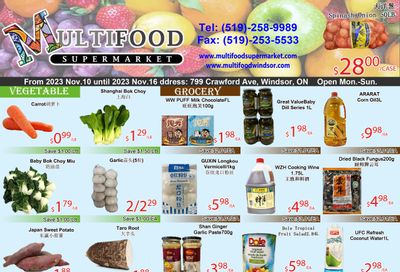MultiFood Supermarket Flyer November 10 to 16