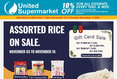 United Supermarket Flyer November 10 to 16