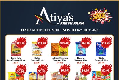 Atiya's Fresh Farm Flyer November 10 to 16
