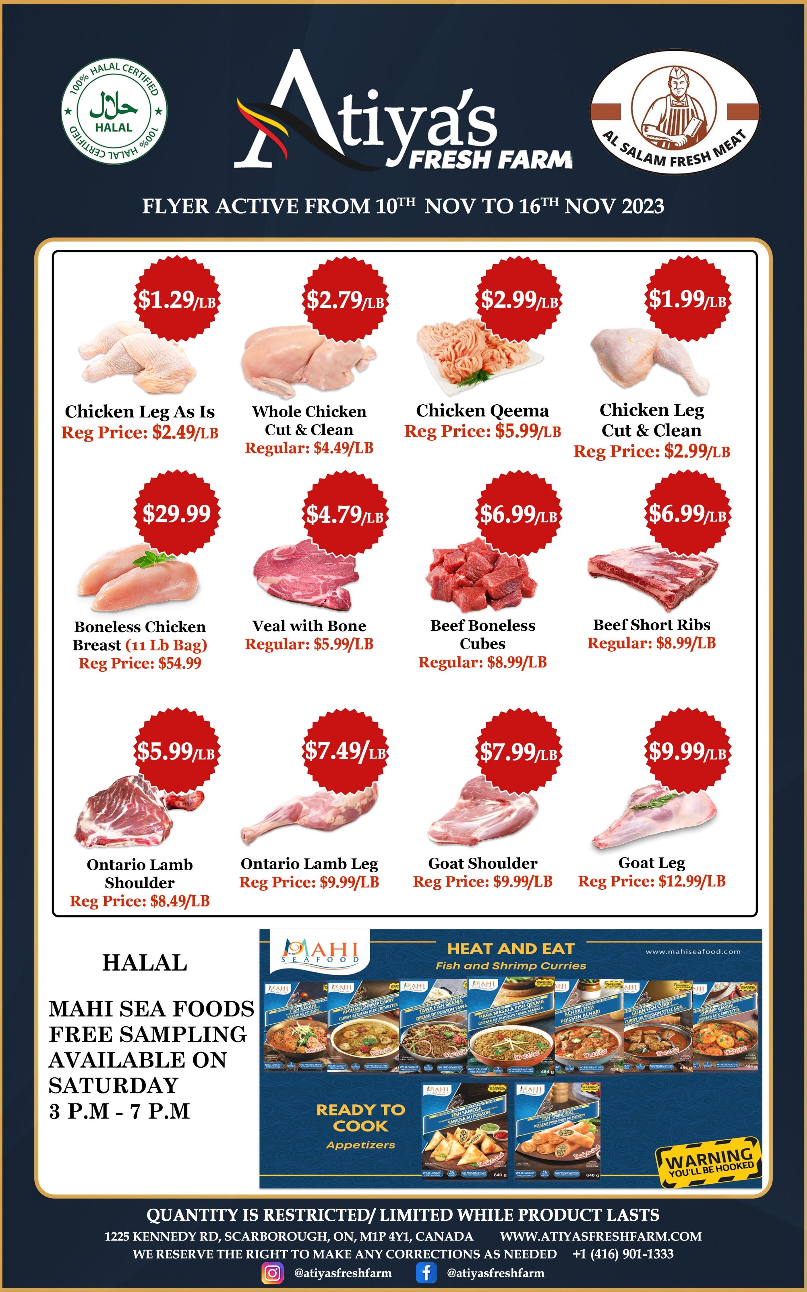 Atiya's Fresh Farm Flyer November 10 to 16