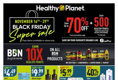 Healthy Planet Black Friday Flyer November 16 to 29