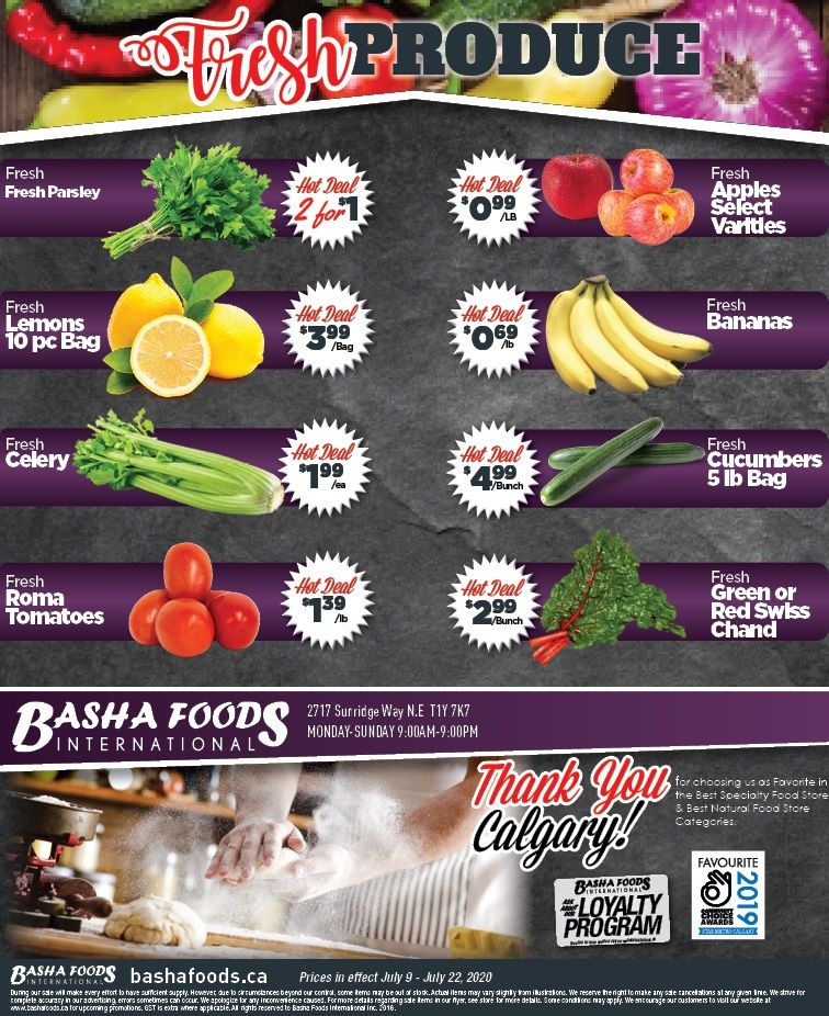 Basha Foods International Flyer July 9 to 22