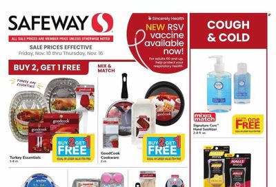 Safeway (MD, VA) Weekly Ad Flyer Specials November 10 to November 16, 2023