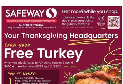 Safeway (VA) Weekly Ad Flyer Specials November 10 to November 16, 2023