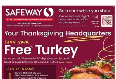 Safeway (DE) Weekly Ad Flyer Specials November 10 to November 16, 2023