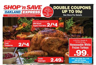 Shop ‘n Save Express (MD, PA, WV) Weekly Ad Flyer Specials November 9 to November 15, 2023