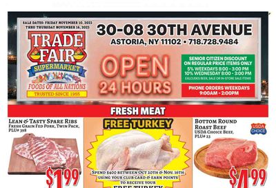 Trade Fair Supermarket (NY) Weekly Ad Flyer Specials November 10 to November 16, 2023