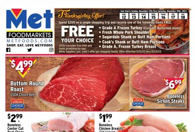 Met Foodmarkets Weekly Ad Flyer Specials November 12 to November 18, 2023