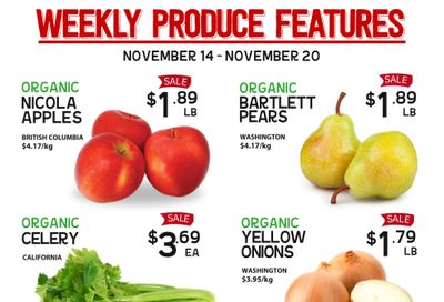 Pomme Natural Market Weekly Produce Flyer November 14 to 20