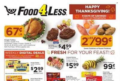 Food 4 Less (IL) Weekly Ad Flyer Specials November 15 to November 23, 2023