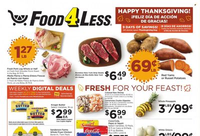 Food 4 Less (CA) Weekly Ad Flyer Specials November 15 to November 23, 2023