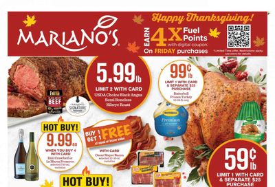 Mariano’s (IL) Weekly Ad Flyer Specials November 15 to November 23, 2023