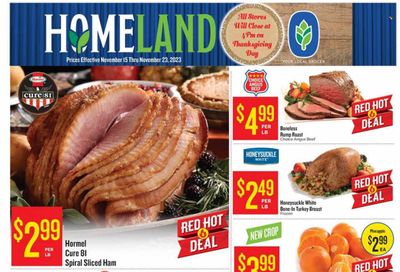 Homeland (OK, TX) Weekly Ad Flyer Specials November 15 to November 23, 2023