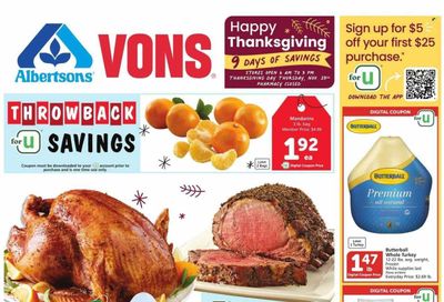 Vons (CA) Weekly Ad Flyer Specials November 15 to November 23, 2023