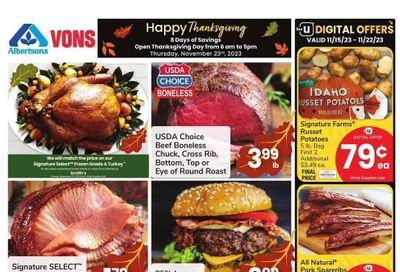 Vons (NV) Weekly Ad Flyer Specials November 15 to November 23, 2023