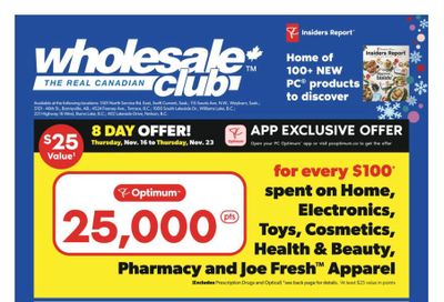 Real Canadian Wholesale Club Flyer November 16 to 22