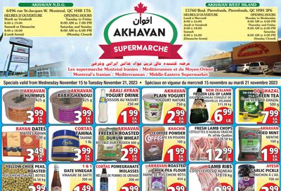 Akhavan Supermarche Flyer November 15 to 21